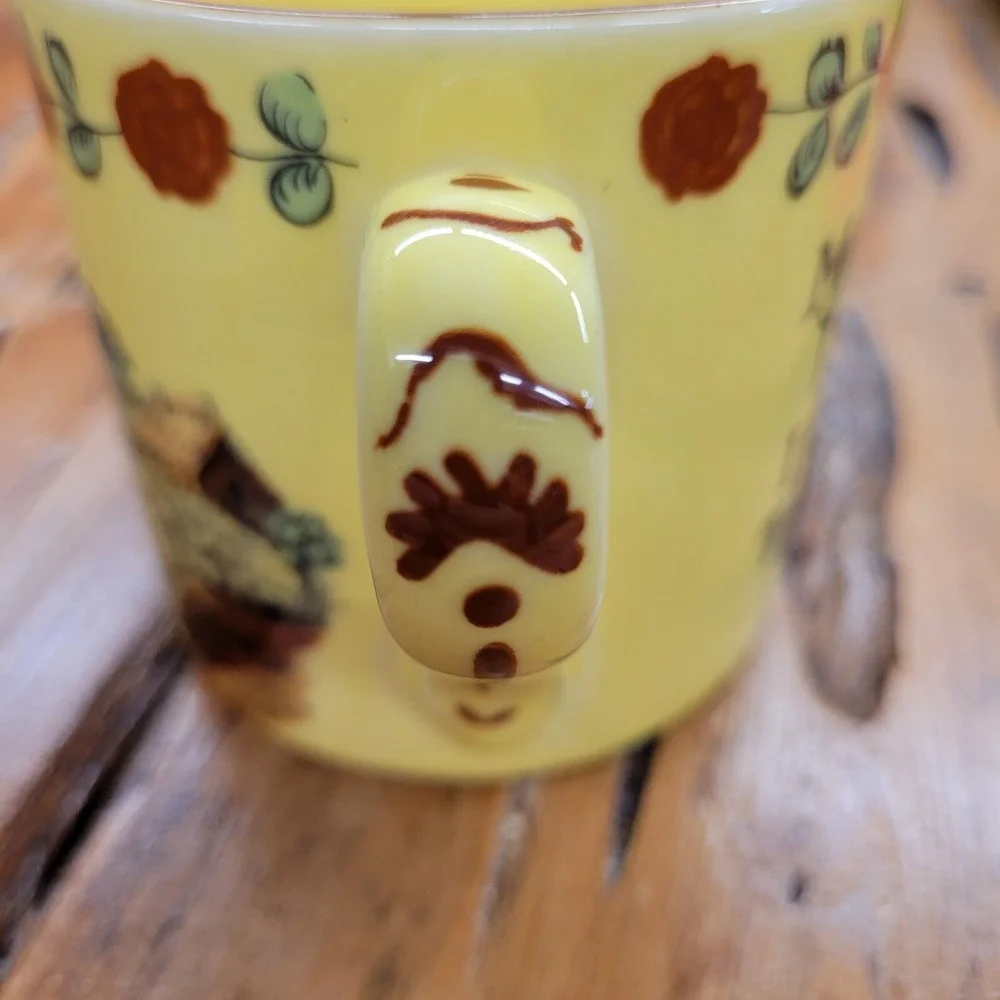 Vtg MOTTAHEDEH Yellow Cup & Pitcher Set Portugal Smithsonian Tea Coffee Gift‎
